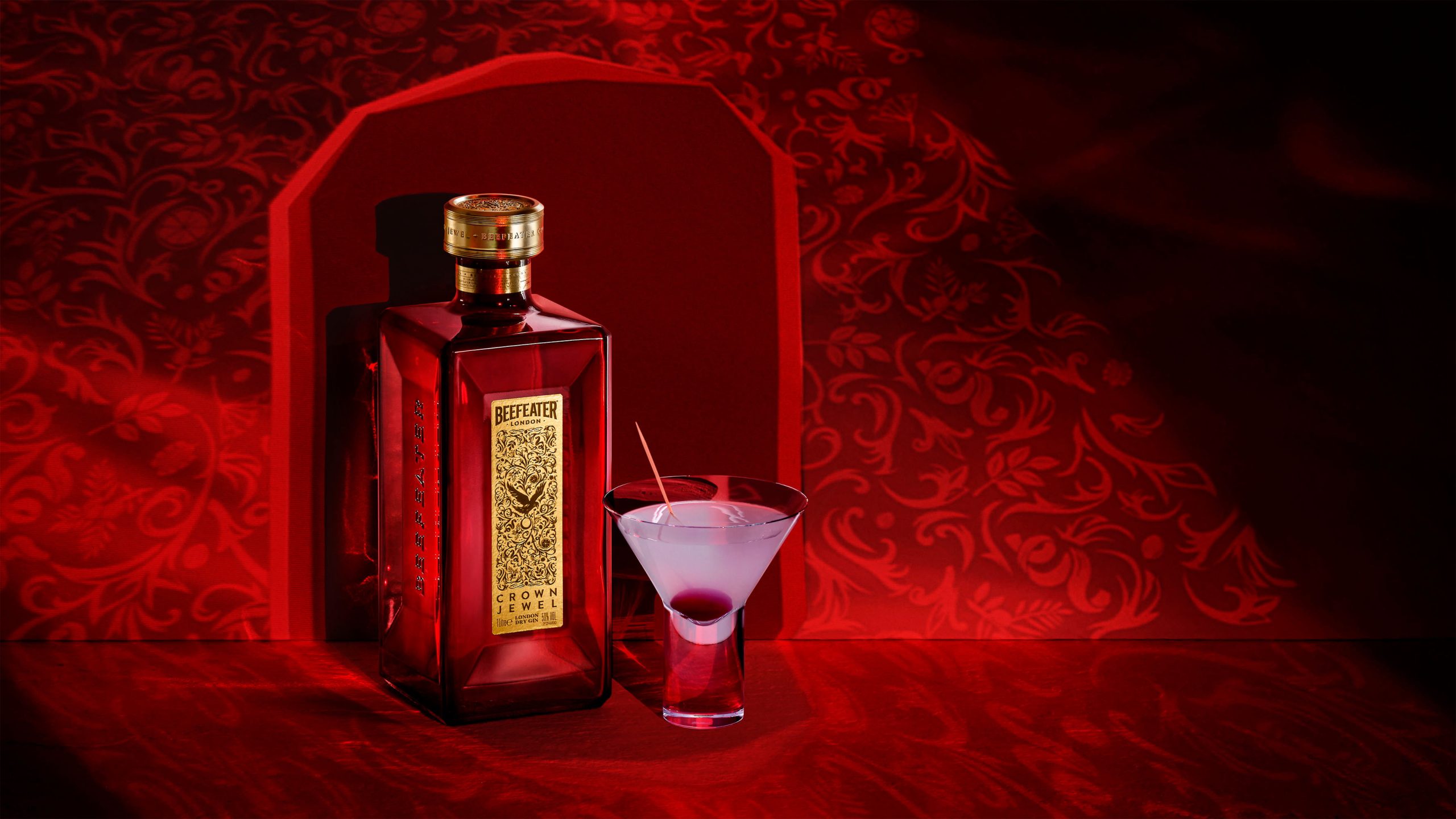 beefeater crown jewel red white gibson cocktail