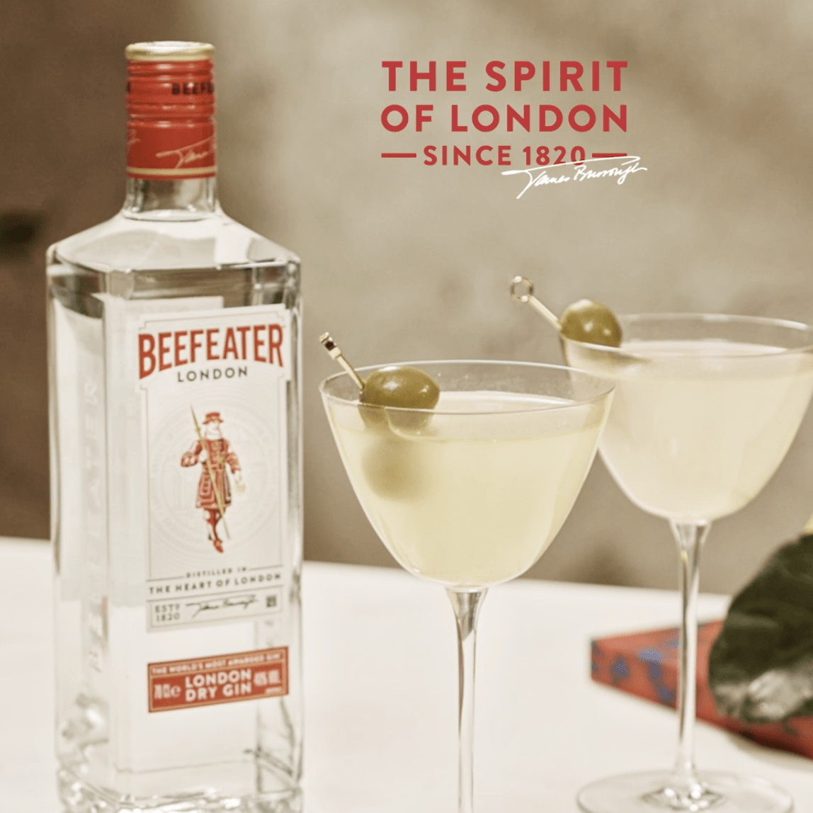 Dirty Gin Martini Cocktail Recipe - Beefeater Gin